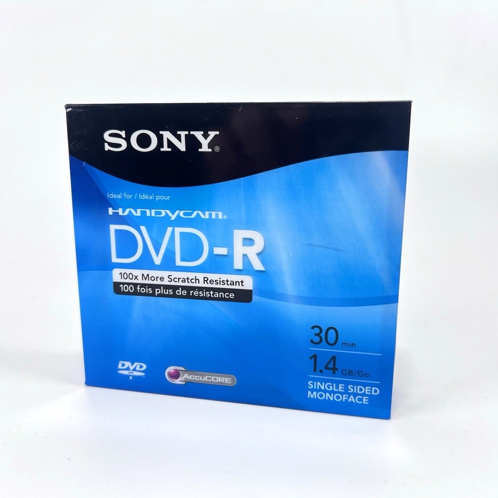 Sony Handycam DVD-R 3-Pack 30 Min 1.4GB Vintage Camcorder - NEW SEALED